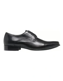 Julius Marlow Knock Toe Cap Black Derby Lace Up Dress Shoe