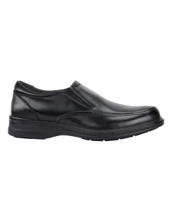 Hush Puppies Transit Black Slip On Shoe