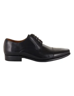 Florsheim Cross Leather Black Lace Up Dress Shoe