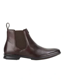 Hush Puppies Leather Mahogany Chelsea Boot
