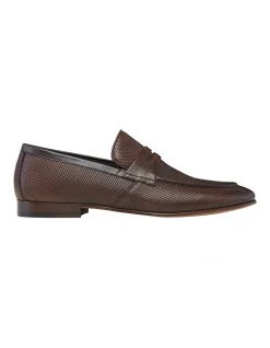 AQ By Aquila Cavarra Embossed Penny Loafers