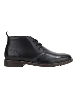 Hush Puppies Harbour Black Burnish Boot