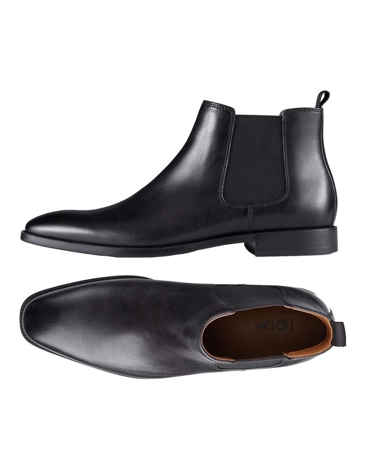 AQ By Aquila Artie Black Leather Chelsea Boots 4 AQ By Aquila Artie Black Leather Chelsea Boots - Image 2