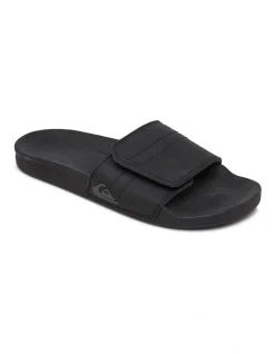 Quiksilver Rivi Slide Adjust Slider Sandals Black/Grey/Black