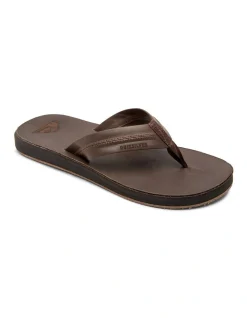 Quiksilver MENS CARVER NATURAL LEATHER SANDALS