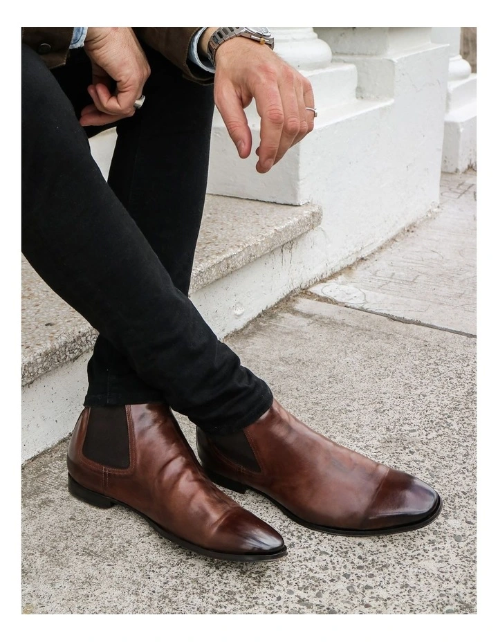 Aquila Osbourne 2.0 Leather Chelsea Boots In Dark Brown 6 Aquila Osbourne 2.0 Leather Chelsea Boots In Dark Brown - Image 4