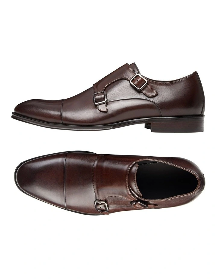 Aquila Brennin Brown Leather Monk Strap Shoes 4 Aquila Brennin Brown Leather Monk Strap Shoes - Image 2