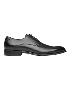 Aquila Wingate Black Leather Dress Shoes