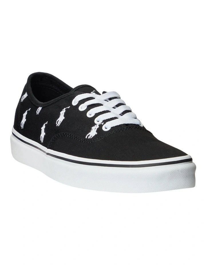 Polo Ralph Lauren Keaton Black Allover Pony Canvas Sneaker 5 Polo Ralph Lauren Keaton Black Allover Pony Canvas Sneaker - Image 3