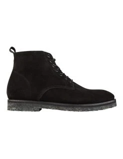 Aquila Sahara Suede Military Boots In Black