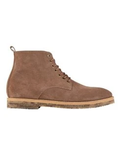Aquila Sahara Suede Military Boots In Taupe