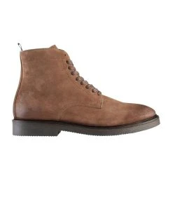 Aquila Wheeler Suede Military Boots In Taupe