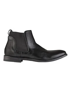 Aquila Harley Leather Chelsea Boots In Black