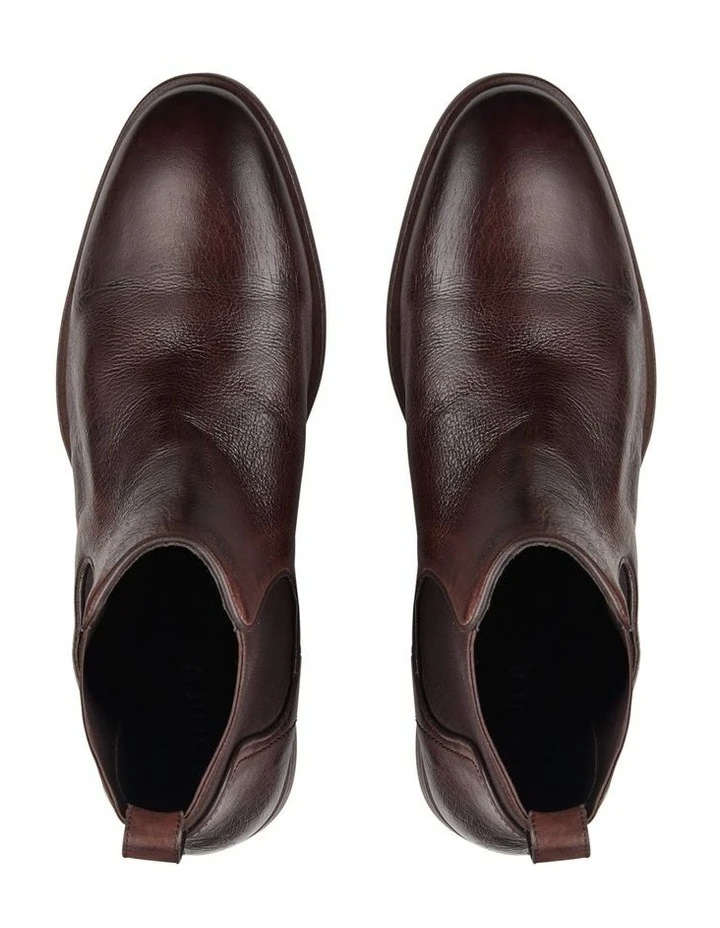 Aquila Harley Dark Leather Chelsea Boots In Brown 6 Aquila Harley Dark Leather Chelsea Boots In Brown - Image 4