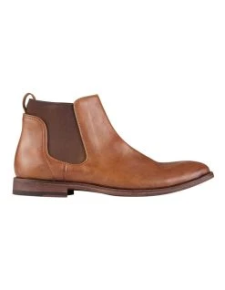 Aquila Harley Leather Chelsea Boots In Tan