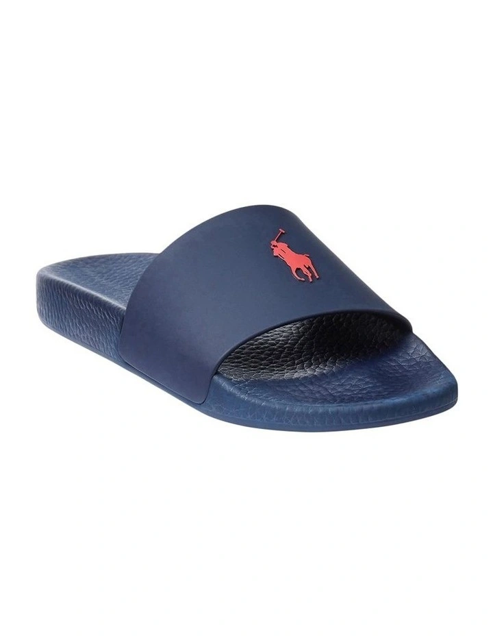 Polo Ralph Lauren Polo Slides In Navy/Red 4 Polo Ralph Lauren Polo Slides In Navy/Red - Image 2