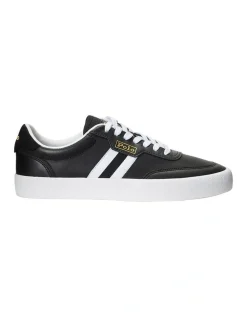 Polo Ralph Lauren Court Vulc Sneaker In Black/White