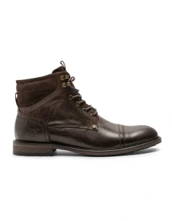 Rodd & Gunn Dunedin Military Boot In Chocolate Wash