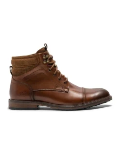 Rodd & Gunn Dunedin Military Boot In Tan Burnish