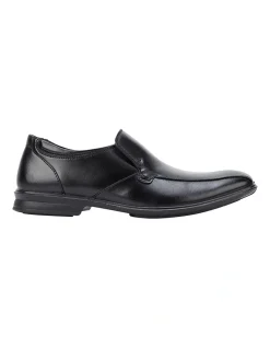 Hush Puppies Cahill Black Slip On Shoe
