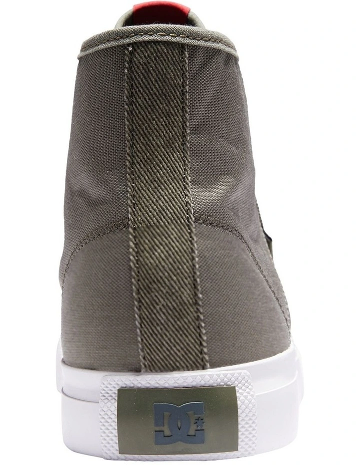 DC Manual Textile High-Top Shoes In Olive/Military 7 DC Manual Textile High-Top Shoes In Olive/Military - Image 5