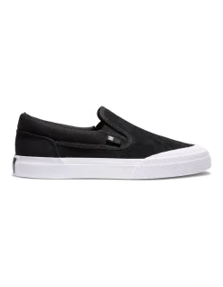 DC Manual Rubber Toe Slip-On Skate Shoes In Black/White