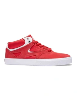 DC Kalis Vulc Mid S Shoes In Athletic Red