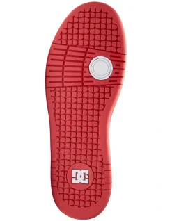 DC Manteca Leather Shoes In Red/Silver -CONVERSE shop 935421940 2 720x928