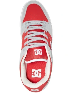 DC Manteca Leather Shoes In Red/Silver -CONVERSE shop 935421940 3 720x928