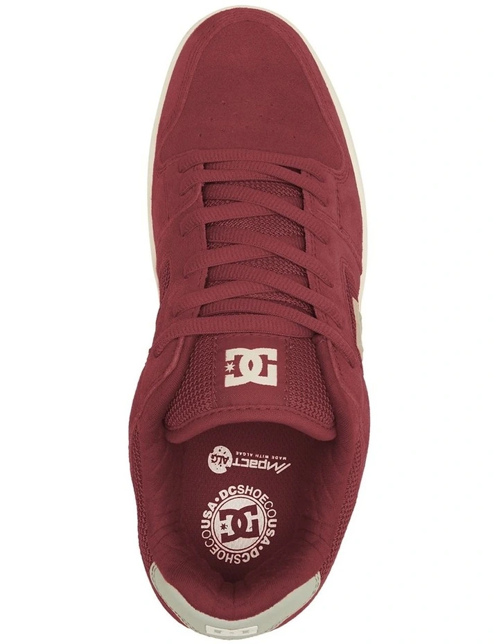 DC Manteca S Leather Skate Shoes In Red 5 DC Manteca S Leather Skate Shoes In Red - Image 3