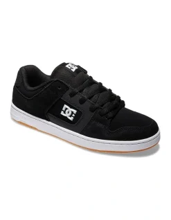 DC Manteca S Leather Skate Shoes In Black