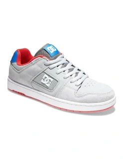 DC Manteca S Leather Skate Shoes In Grey