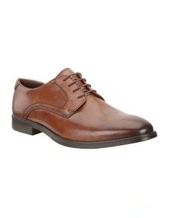 ECCO Melbourne Lace-Up Derby Shoes In Tan