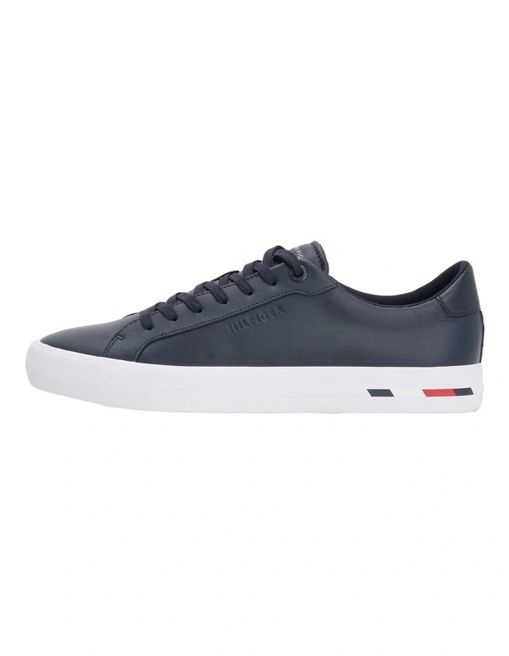 Tommy Hilfiger Modern Leather Sneaker In Navy 5 Tommy Hilfiger Modern Leather Sneaker In Navy - Image 3