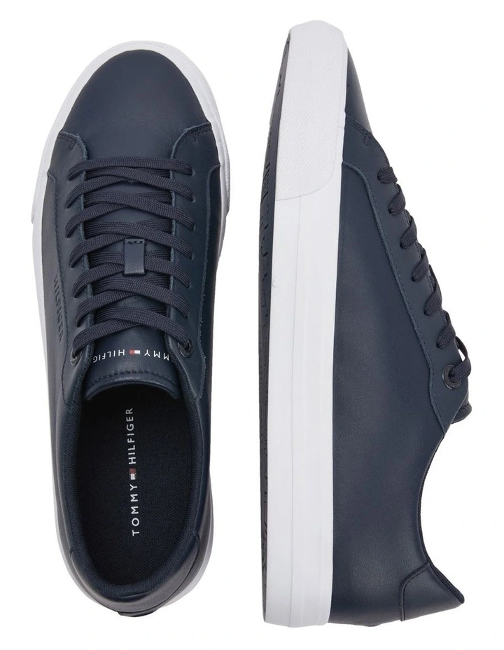 Tommy Hilfiger Modern Leather Sneaker In Navy 7 Tommy Hilfiger Modern Leather Sneaker In Navy - Image 5