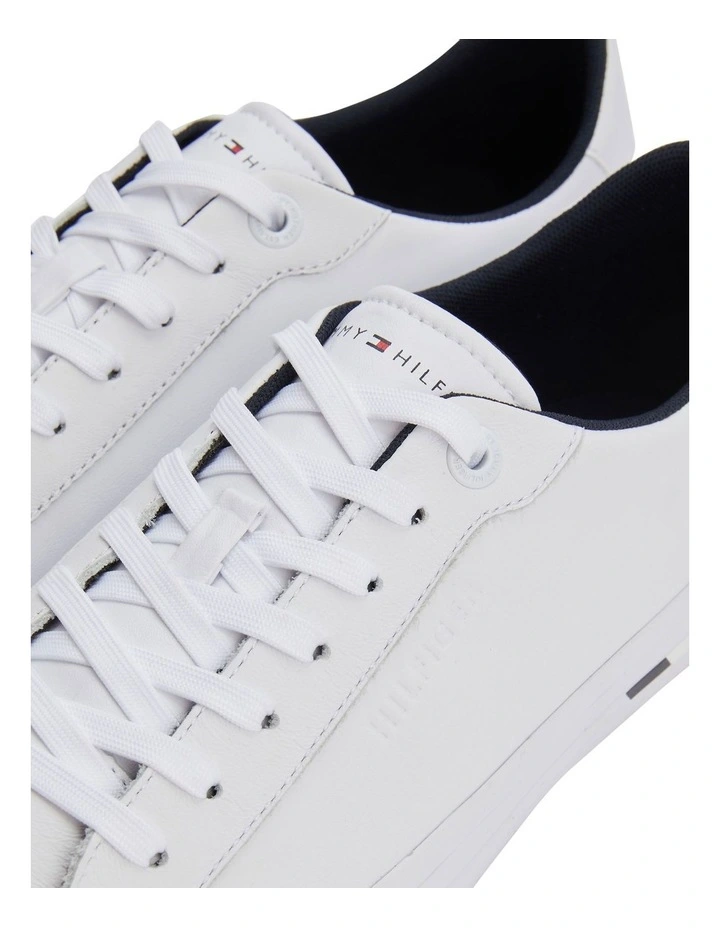 Tommy Hilfiger Modern Leather Sneaker In White 6 Tommy Hilfiger Modern Leather Sneaker In White - Image 4