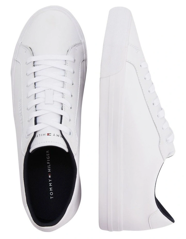 Tommy Hilfiger Modern Leather Sneaker In White 7 Tommy Hilfiger Modern Leather Sneaker In White - Image 5