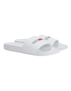 Tommy Hilfiger Embroidery Hilfiger Pool Slide Slides In White