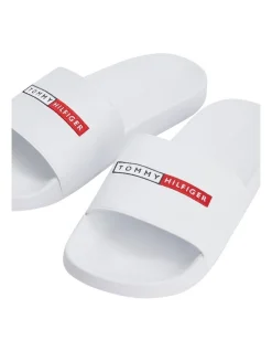 Tommy Hilfiger Embroidery Hilfiger Pool Slide Slides In White -CONVERSE shop 945868150 4 720x928