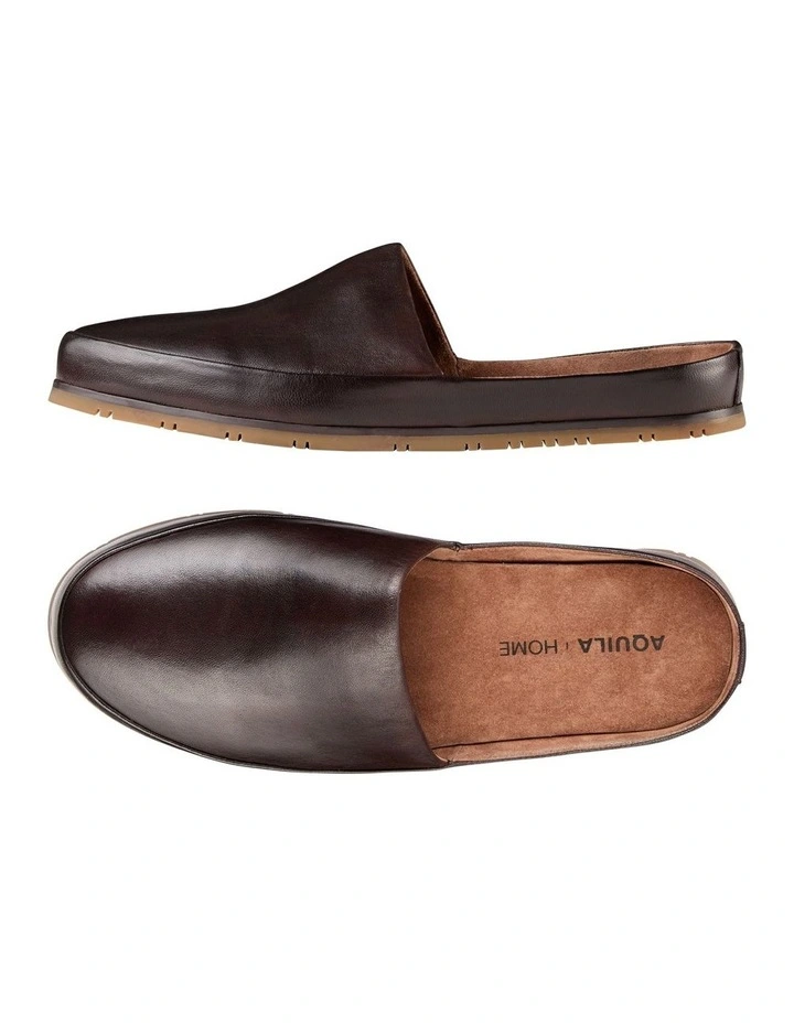 Aquila Fairmont Leather Slippers In Brown 4 Aquila Fairmont Leather Slippers In Brown - Image 2