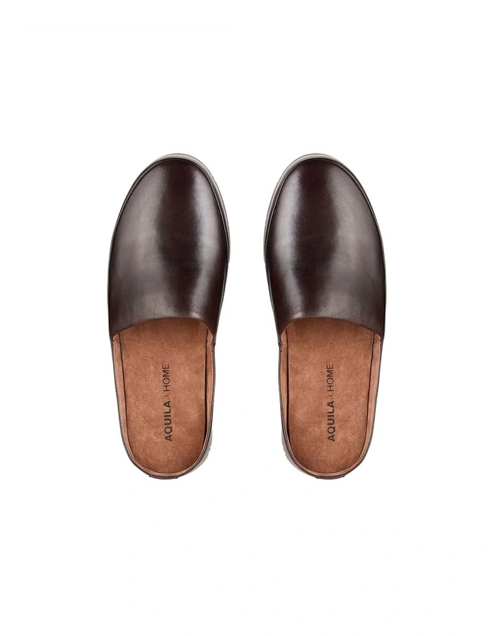 Aquila Fairmont Leather Slippers In Brown 5 Aquila Fairmont Leather Slippers In Brown - Image 3