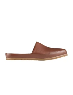 Aquila Fairmont Leather Slippers In Cognac