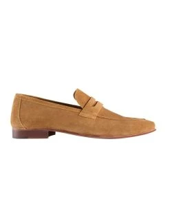 AQ By Aquila Thomas Suede Loafers In Tobacco