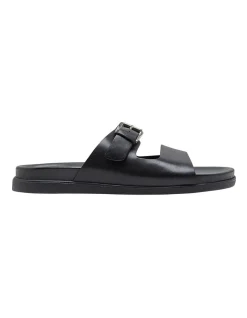 Oxford Marshal Leather Slide In Black