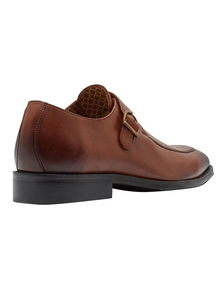 Oxford Sean Leather Monk Shoes In Tan 6 Oxford Sean Leather Monk Shoes In Tan - Image 4