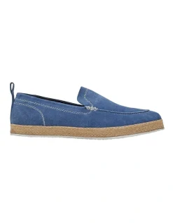 Oxford Joseph Suede Espadrille Shoes In Cobalt Blue