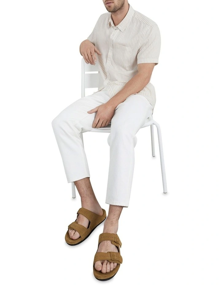 French Connection Zane Leather Slide 4 French Connection Zane Leather Slide - Image 2