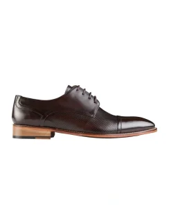 Aquila Winston Leather Dress Shoes In Dark Brown