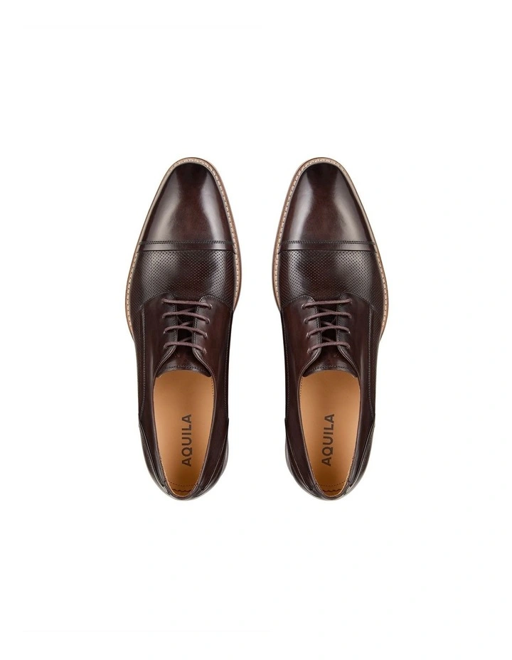 Aquila Winston Leather Dress Shoes In Dark Brown 5 Aquila Winston Leather Dress Shoes In Dark Brown - Image 3