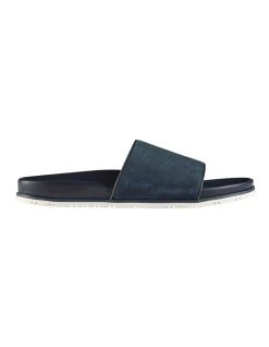 Aquila Bronte Nubuck Pool Slides In Navy